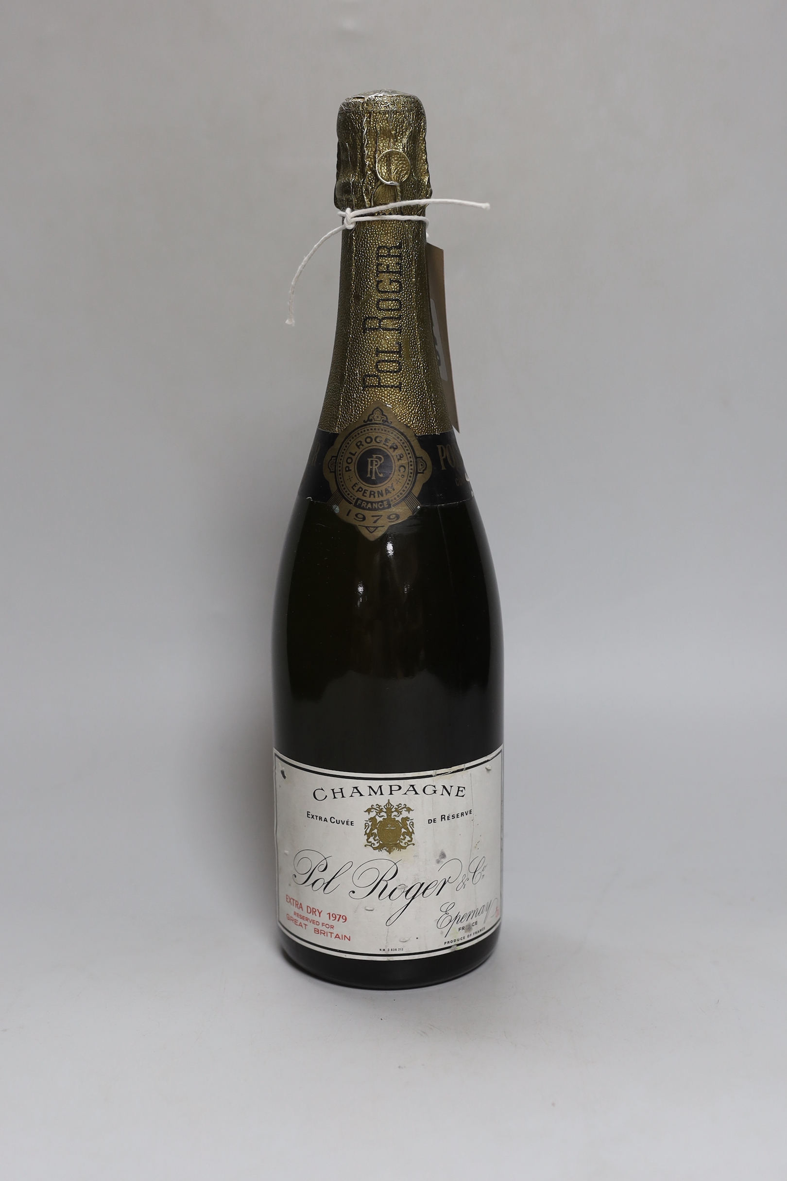 A bottle of Pol Roger champagne, 1979